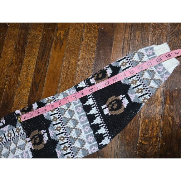 Vintage Fair Isle Grey Pink Cinched Waist Sweater - Picture 10 of 11